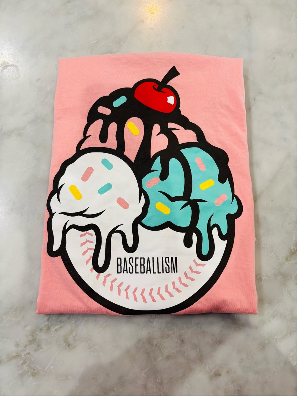 Baseballism Kids' Pink Ice Cream Graphic Tee